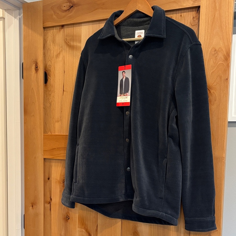 Copper & Oak Men's Blue/Gray Lightweight Snap-Front Shirt Jacket